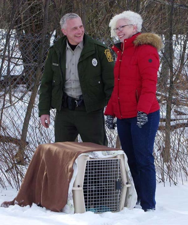 Officer Chris Ivicic and Robyn Graboski