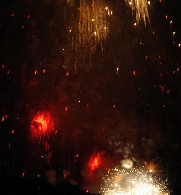 Fading fireworks finale 